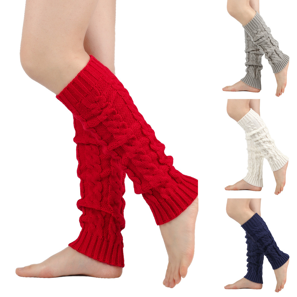 Knit Leg Warmers Warm Boot Socks for Women Cozy Leggings Knee High Thermal Socks